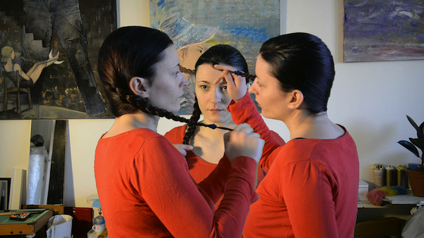 Veronika Ban contemporary artist self portrait video performance